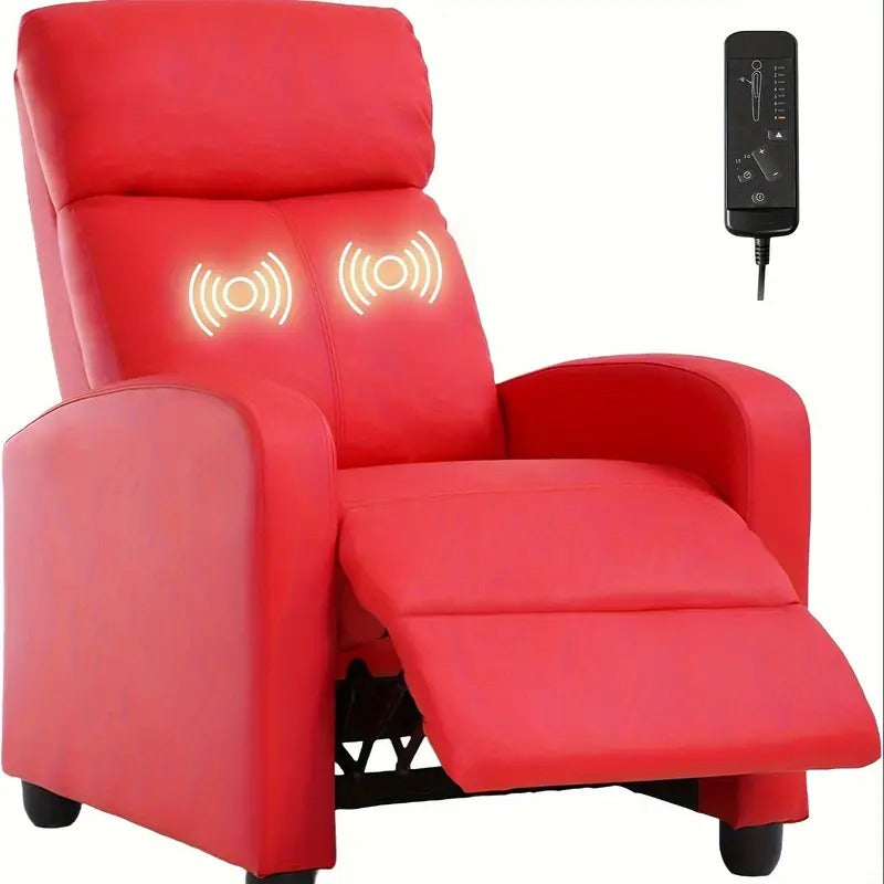 black leather recliner chair massage function - Temu