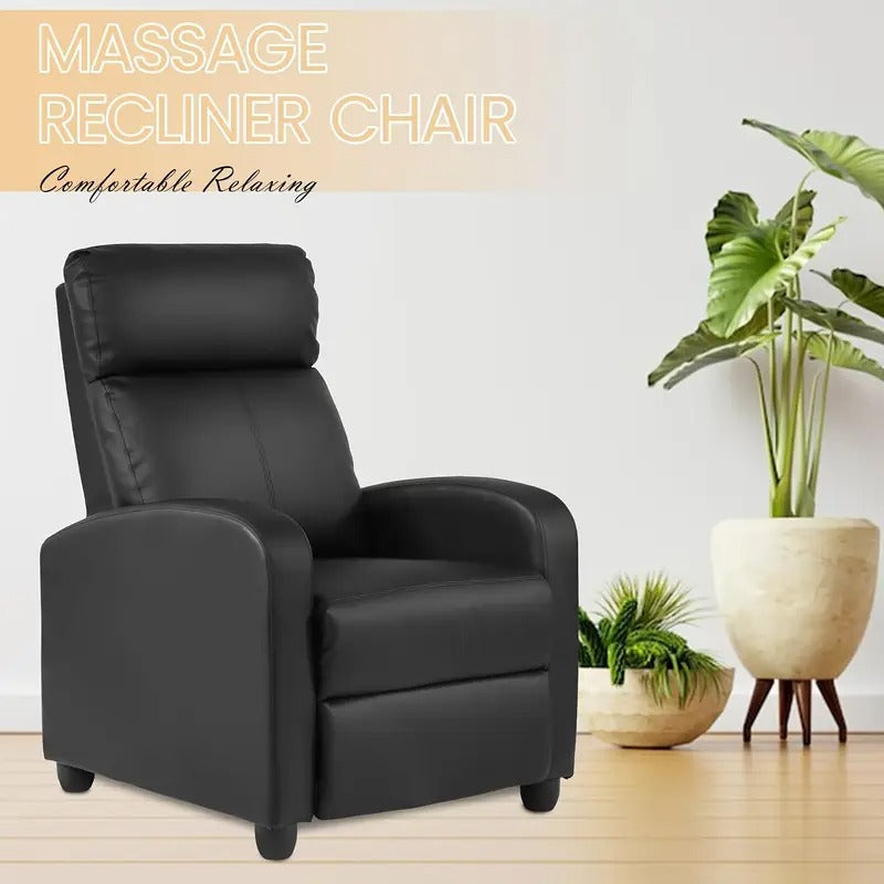 black leather recliner chair massage function - Temu