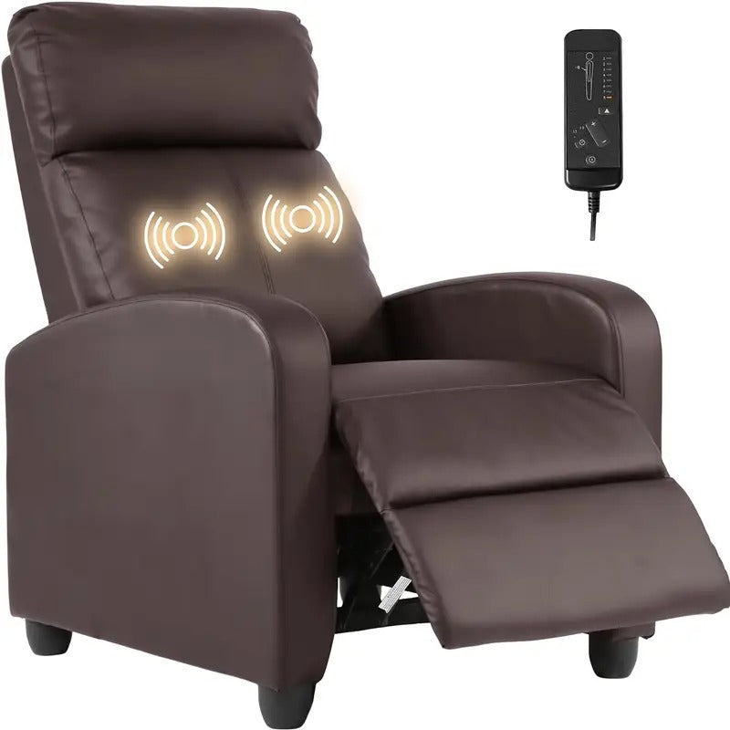 black leather recliner chair massage function - Temu
