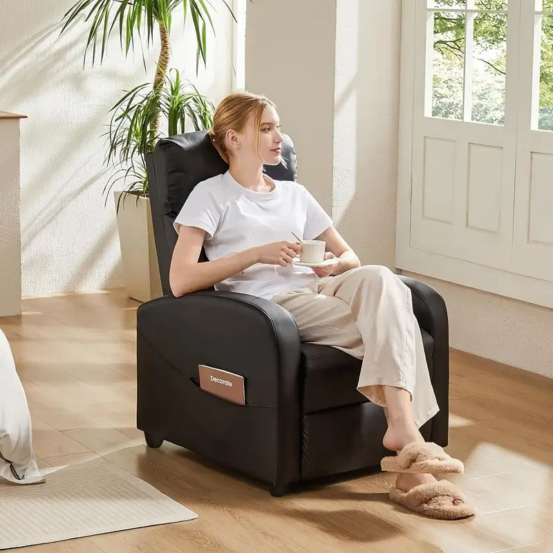 black leather recliner chair massage function - Temu